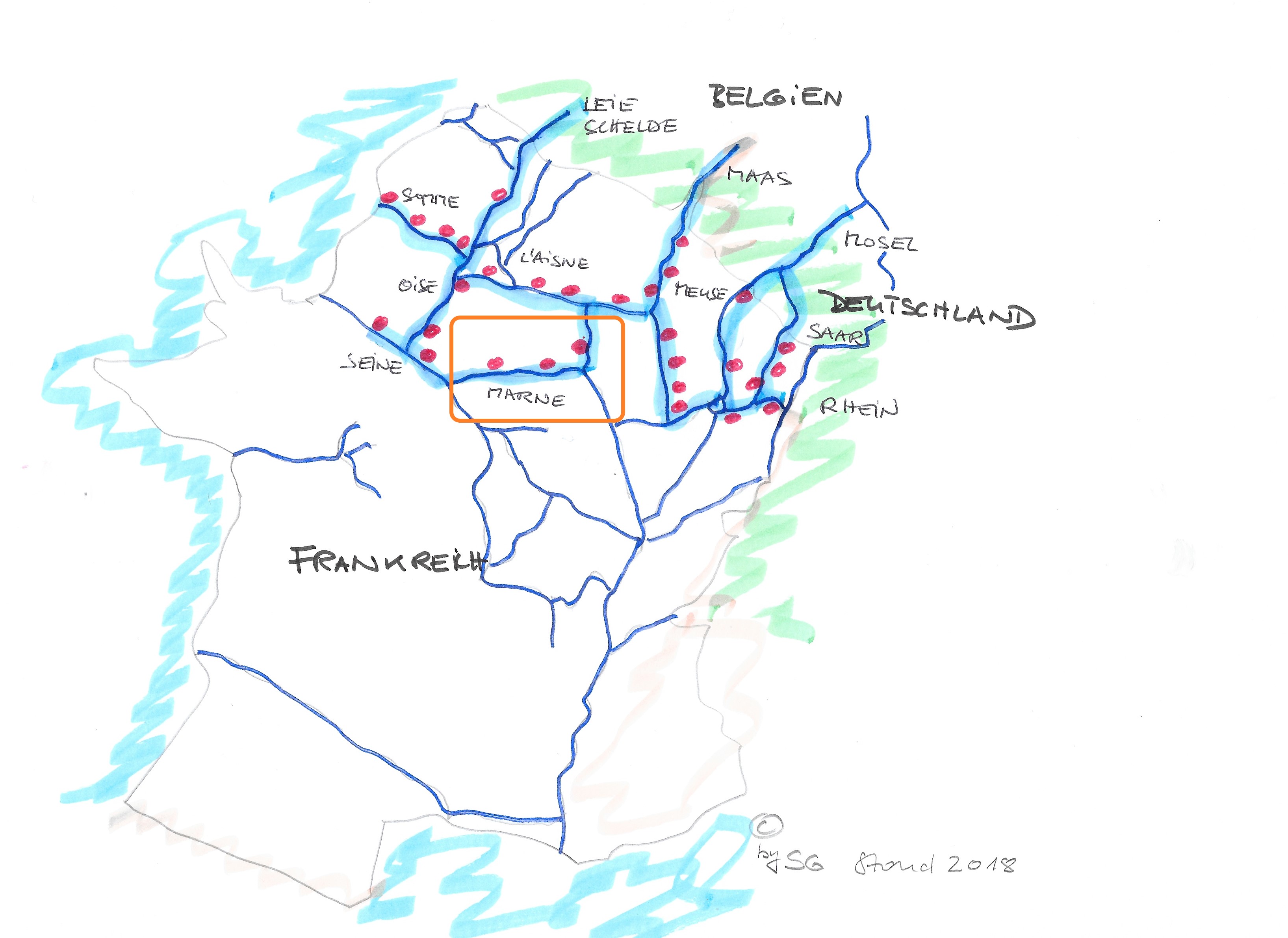 Karte Häfen Frankreich 2018 Marne