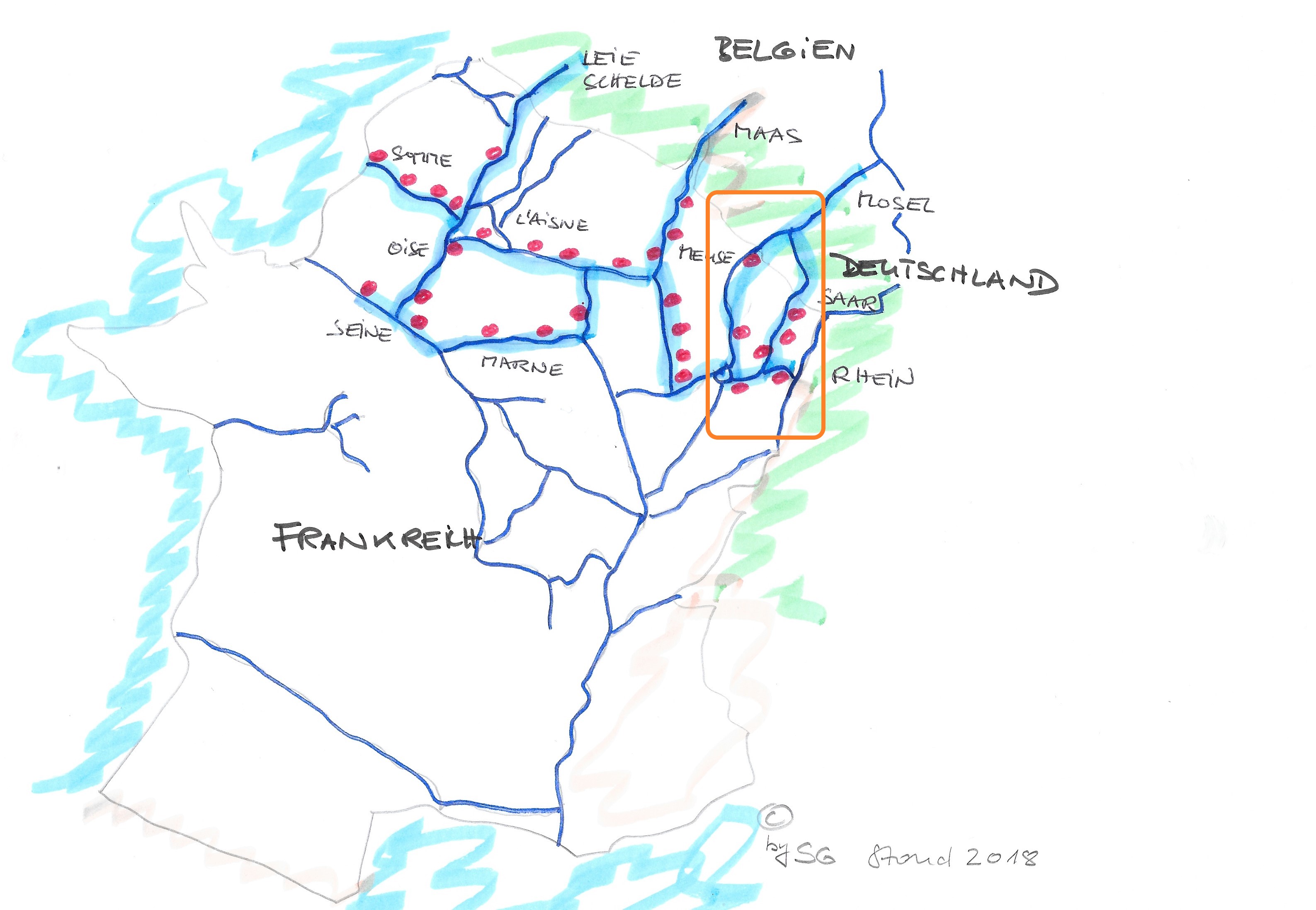 Karte Häfen Frankreich 2018 Osten